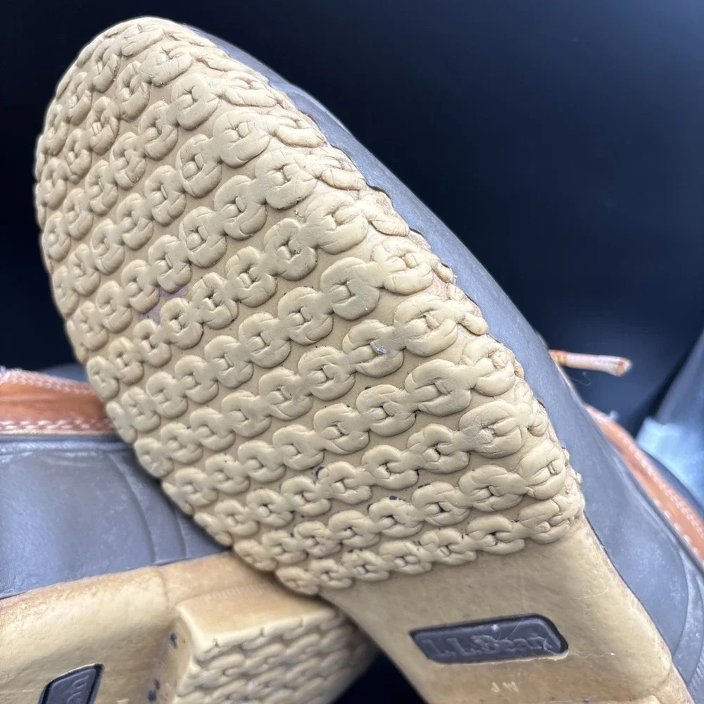 LL Bean Classic Duck Boot Low Top Men 12 M USA Made Maine Jim Wilbur Chain Sole